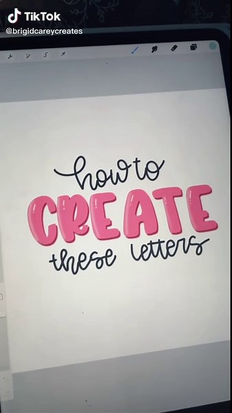 Bubble Balloon Letters Tutorial in Procreate