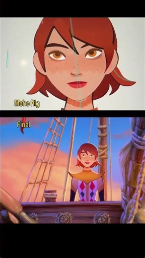 Rig v.s final animation #art #2danimation #animationstyle #animationtechnique #moho #artist