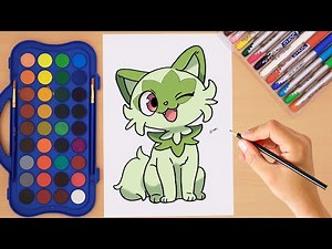 How to Draw Sprigatito | Step by step Drawing | Pokemon