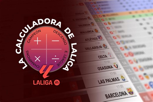 Calculadora y clasificación de LaLiga 2024-25: pelea por la Champions, el descenso y calendario