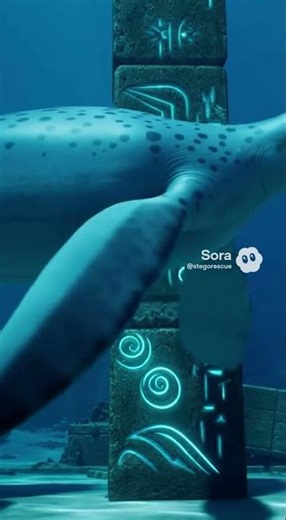 Plesiosaurus Glides Past Ancient Glowing Symbols | Mysteries Beneath the Water #Plesiosaurus