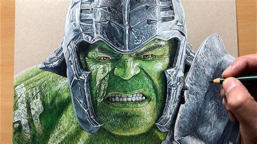 Drawing Gladiator Hulk | Marvel’s Thor Ragnarok Epic Time-Lapse