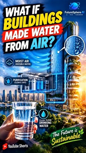 What If Buildings Made Water From Air? 💧 #FutureTech #AI #Shorts