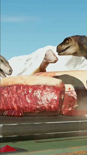 Dinosaur Eating Meat! #Dinosaur #DinoEating #Prehistoric #Jurassic#youtubeshorts#shorts