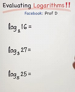 Requested Topic: Evaluating and Solving Logarithms #BasicMathReview 📚💯 | Prof D