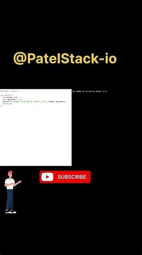 C Programming | Learn Variables & Data Types Integers, Floats & Characters Explained 🔥#PatelStack-io