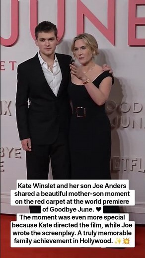 Kate Winslet & Her Son Joe Anders Share a Sweet Red Carpet Moment ❤️ #katewinslet #family