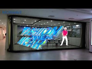 Muxwave Holographic Transparent Led Screen 3D Led Display Video Wall Digital Sign Signage for Window