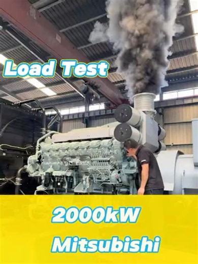 Watch 2000kW Mitsubishi Generator Pass Load Bank Test ⚡