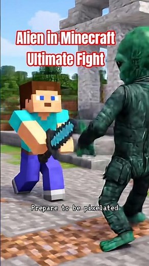 Steve VS Alien Minecraft Inversion