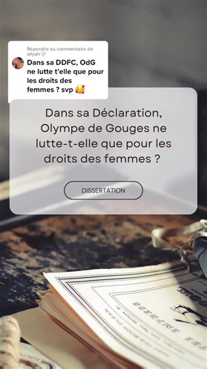 Dissertation sur Olympe de Gouges et les Droits des Femmes