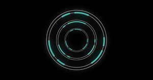 Animation of financial data processing and scope scanning over grid. Global connections, business, computing and data processing concept digitally generated video.