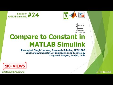 Compare To Constant in MATLAB Simulink for Switching Sequence #24