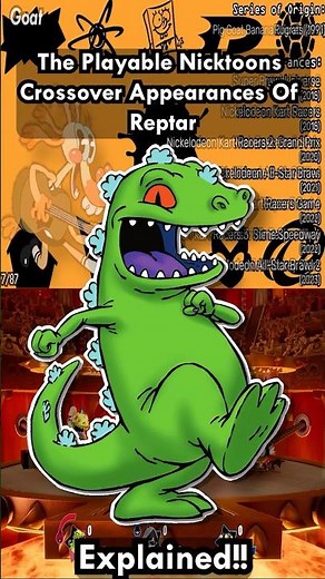 The Playable Nicktoons Crossover Appearances Of Reptar Explained!!