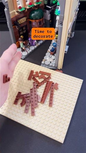 Time to put on the first cover of our LEGO Book Nook 😉