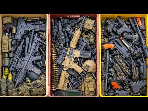 3 Boxes PACKED with M416, M4, Gatling Gun & Revolvers! Ultimate Toy Gun Arsenal!
