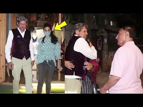 Living Legend Kapil Dev Spotted With Daughter Amiya Dev At Mizu Bandra