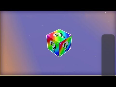 I defeat ender dragon in one rainbow lucky block in Minecraft video game.