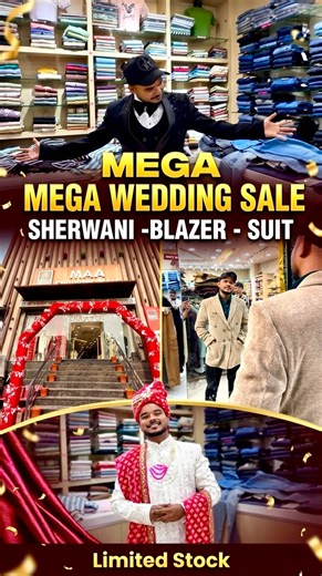 Lalatendu Kansari on Instagram: "🚨 MEGA WEDDING SALE GOING ON! 🚨 Best quality • Wholesale price • Best offers 💥 ✅ Special Offers: • Sherwani Starting: ₹2200 • Blazer Starting: ₹1110 • Lehenga Starting: ₹2000 • 4pc Coat Pant: ₹2000 • Cotton Saree: ₹250 📍 Maa Shopping Mall 👉 Gandhimarg Choko, Angul 📞 63718 92319 📍 2nd Branch 👉 Near Rourkela | In front of SBI Bank, Bisra 📞 94385 20547 Hurry up! Limited stock ⏳🏃‍♂️ #lalakansari #mahadev"