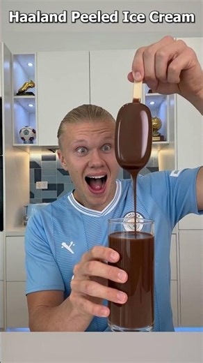 Haaland peeled ice cream #football #Haaland