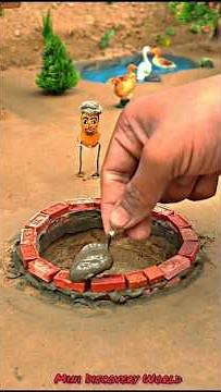 #miniature😱 Tiny Brick Well Building 🧱😲 | Satisfying Mini Construction #Short