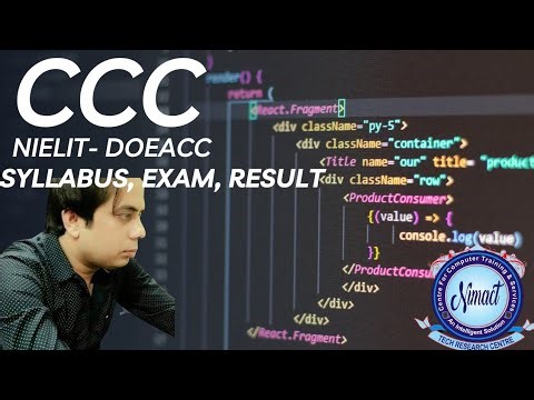CCC Course Complete Details | What is NIELIT DOEACC? Syllabus, Exam, Result, Certificate!!