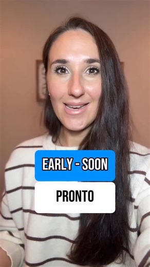 Mariana Pancho on Instagram: "✅EARLY = pronto en el sentido de temprano Se usa cuando “pronto” significa antes de la hora habitual o temprano en el día. Por ejemplo: 👉The train arrived early today. El tren llegó pronto hoy. Es decir antes de lo esperado, antes de la hora normal. 👉Tomorrow I have to leave early. Mañana tengo que salir pronto/temprano. Aquí “pronto” significa que tienes que salir temprano en el día. ✅SOON = pronto en el sentido de dentro de poco tiempo Se usa cuando hablamos de 