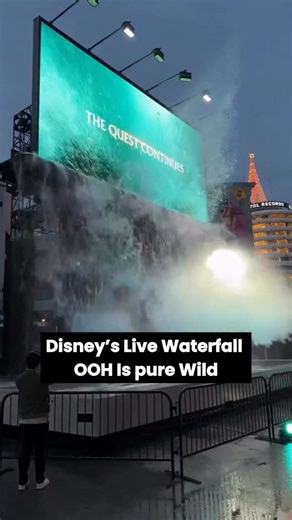 Social Samosa on Instagram: "A water-filled billboard at Hollywood & Vine stole the spotlight for Percy Jackson and the Olympians Season 2. Built as a working water tank, it came alive with flowing water, mist bursts and fountain effects synced to the new trailer. The striking setup set the stage for the Season 2 premiere of The Sea of Monsters on December 10 on Disney+."