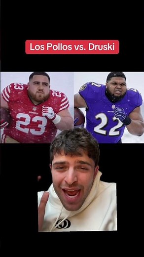 Who is the better football player Los Pollos or Druski? #h00pify #hoopervalley #druskifootballmeme