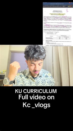 KU CURRICULUM 😎🩺 #kathmanduuniversity #kmcth #mbbs #system #medicallife