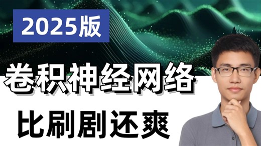 【2025最新】这绝对是B站最通俗易懂的【CNN卷积神经网络教程】直击原理 代码讲解 实战项目！草履虫看了都能学会！-机器学习/深度学习/人工智能/计算机视觉