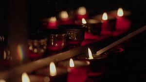 Candlelights Burning Flames Glowing Background