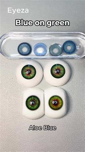 Blue Lenses on Green Eyes: Natural Dreamy Look