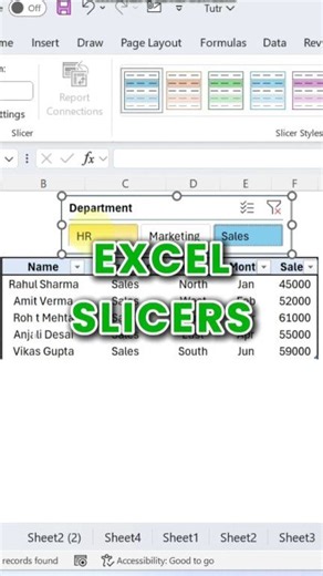 Excel Slicers - Stop Using Filters (Looks 10x Better)‼️ Excel tips and tricks #exceltips #exceltricks #exceltutorial #explore #excel365 | excel_funclub