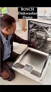 15 Place Setting Bosch Dishwasher Demo. #dishwasher #bosch #ytshorts #demo #kitchen #interior