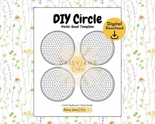 DIY Circle Perler Bead Pegboard | Hama Beads Fuse Beads | Crafts & Activities for Kids - Etsy