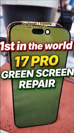 iPhone 17 Pro Green Screen Problem 😱 #17pro Green Display #iphone17promax green screen