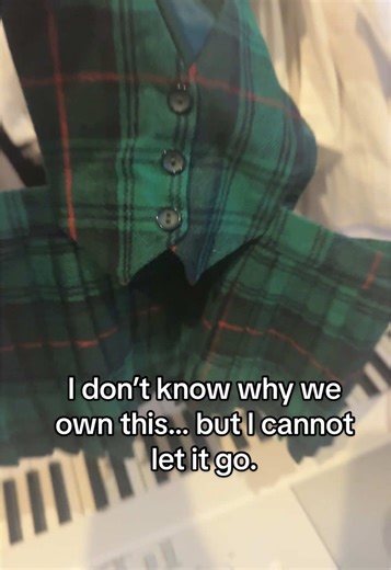 Owning a theater means inheriting decades of costumes, mysteries, and stories you’ll never fully know. I have no idea which child wore this tiny plaid outfit, but it looks like it was made for a Scottish doll, and the baseball hat is absurdly small. Some things don’t have invoices or backstories. They just earn permanent residency. #entreprener #theater #theaterlife #womenownedbusiness #costume