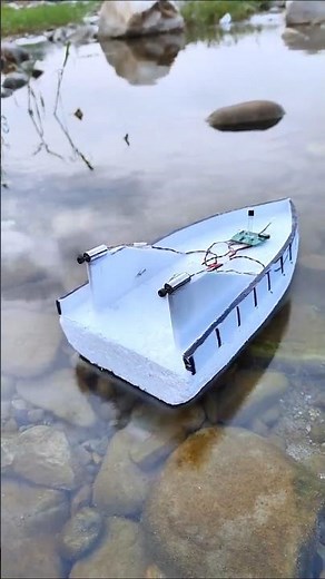 How To Make A Simple Amazing Rc Boat At Home With Thermocol | Diy Rc Boat | Rc Water Boat