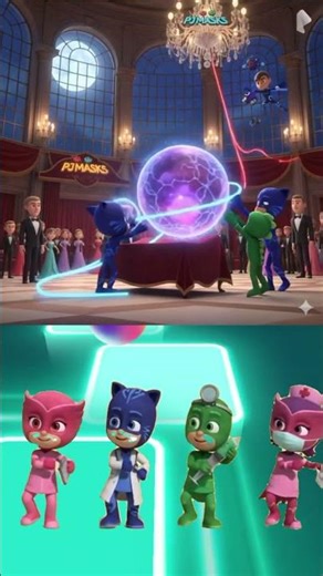 PJ _Masks vs Owlette vs Gekko vs Owlette x Dance Song Tiles Hop Edm Rush #Shorts#trending