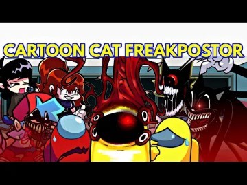 Friday Night Funkin' Vs CARTOON CAT V2 FREAKPOSTOR｜(FNF/Mod/Gameplay   Cutscene)