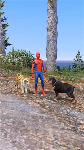 GTA 5: TIGER VS DOG IN GTA V ! #shorts #gta5 #gta #viral #cartoon #trending #dogs