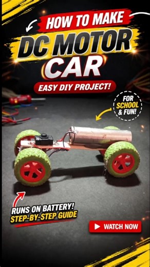 How to Make DC Motor Car at Home 🔥 Easy DIY Project #dcmotor #dcmotorideas #dcmotorcar #viralshorts