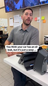 Does your car have an oil leak or an oil seep? There’s a fine line, but a clear explanation... 🤣 #oilchange #cardealership #serviceadvisor #mechanicshop #carmaintenance #mechanic | Dealerplateguy