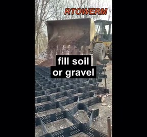 Gravel Ground Grid-2Inch Thick Geo Grid Driveway Stabilization Grids, 3ft/ 5ft/ 10ft/ 15ft/ 20ft/25ft/ 30ft Stabilization Grids-Geocell Ground Grid for Landscaping Parking Lots Garden(1m x 2m