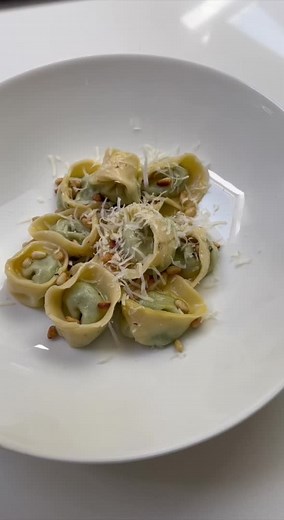 Spinach and ricotta tortellini #pasta #foryoupage