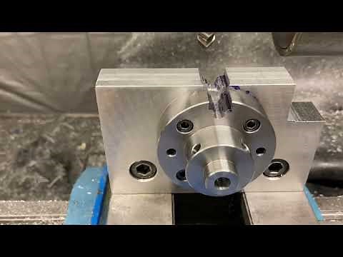 Right Angle Head Set Up on Sharp Milling Machine Cutting V Groove with 90 Degree Saw