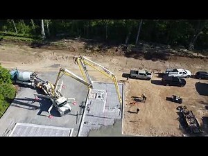 Pouring and Finishing a Monolithic Slab Foundation With a Concrete Pump Truck