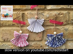 Darling Paper Fan Angels. Simply adorable. My kids LOVE to make these. http://www.redtedart.com/paper-fan-angel-craft/ | Red Ted Art