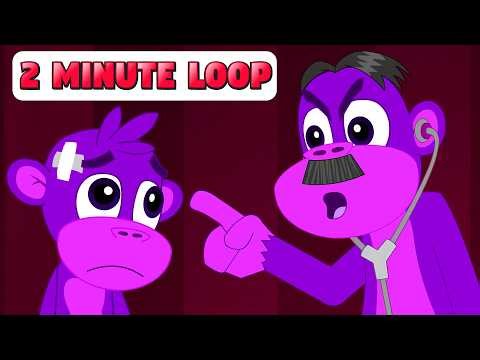 🐒Five Little Monkeys Jumping on the Bed [2 MIN LOOP] Sound Variations Remix🎶 Nursery Rhymes for Kids